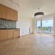 Widok na panoramę Szczecina i wielkomiejski styl