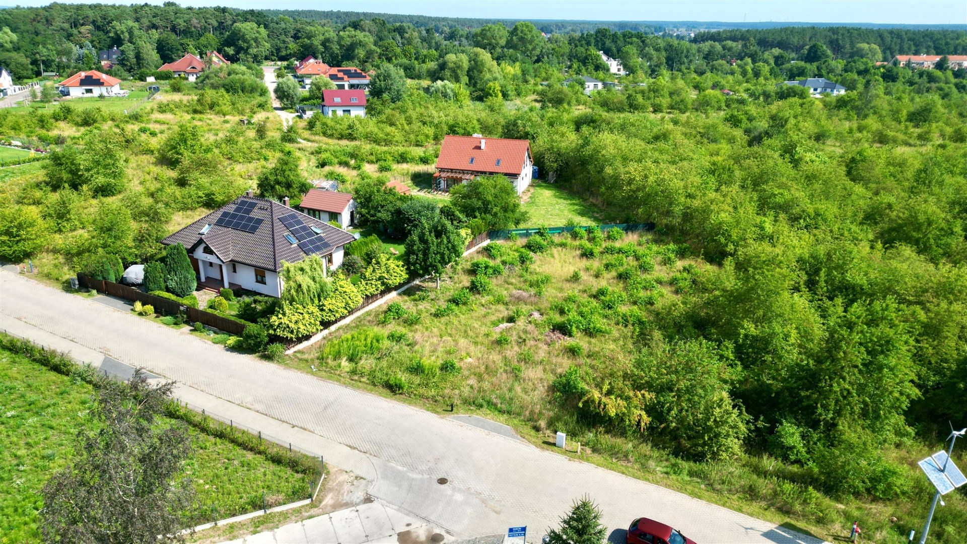 DOBRA 1301m2, PLAN, MEDIA, DROGA - LOKALIZACJA